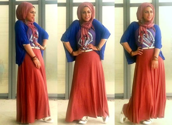 Hijab hot Reds and Blues x 3